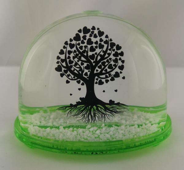 BN arbre de vie neige socle vert